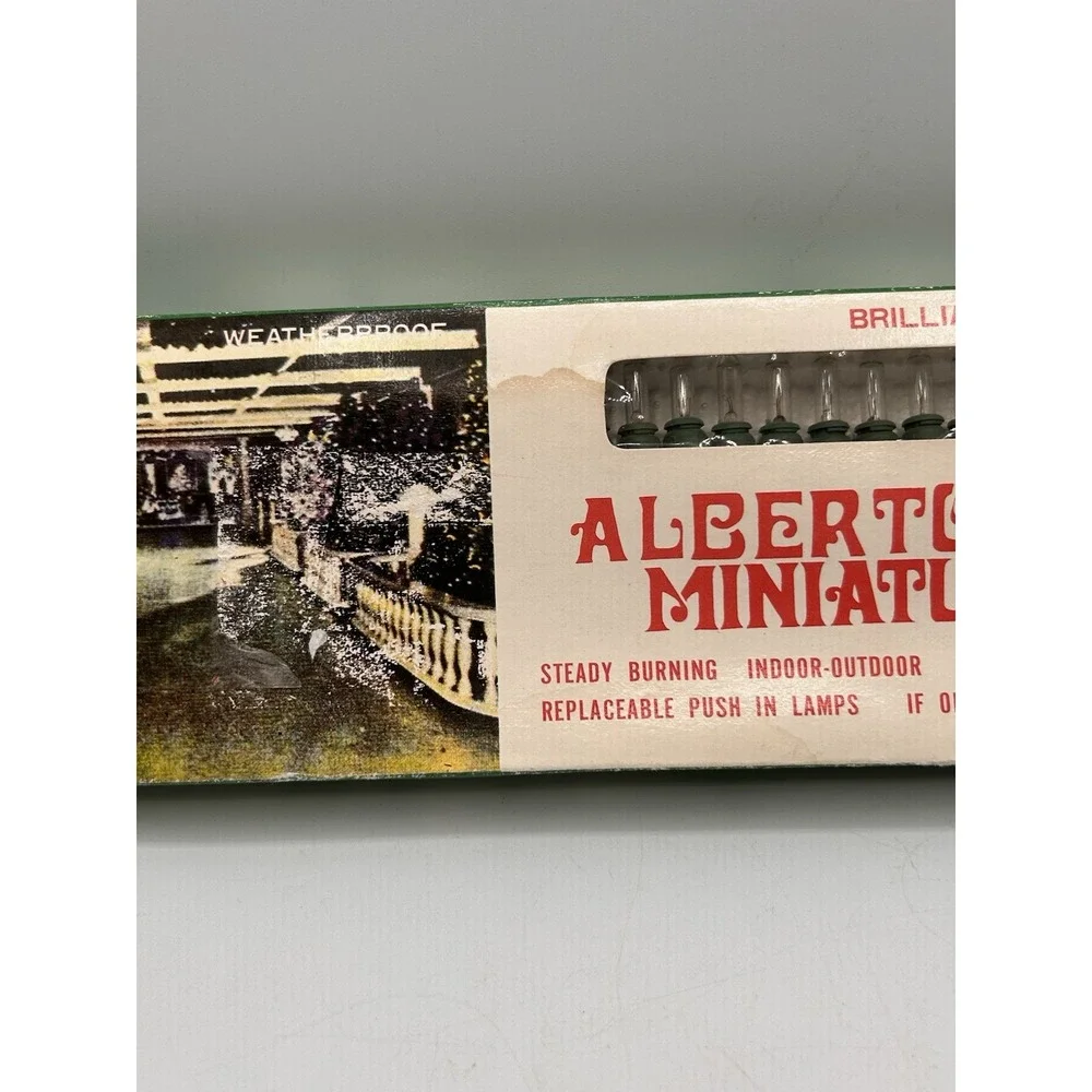 Vintage Jingle Bell Alberto‎ 35 Light Miniature Set Christmas Lights